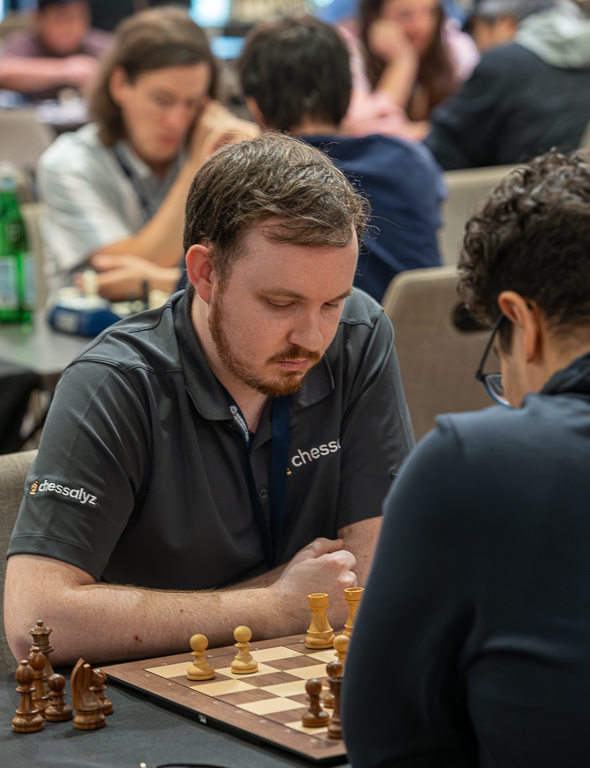 Dalton in Chessalyz polo, deeply focused
